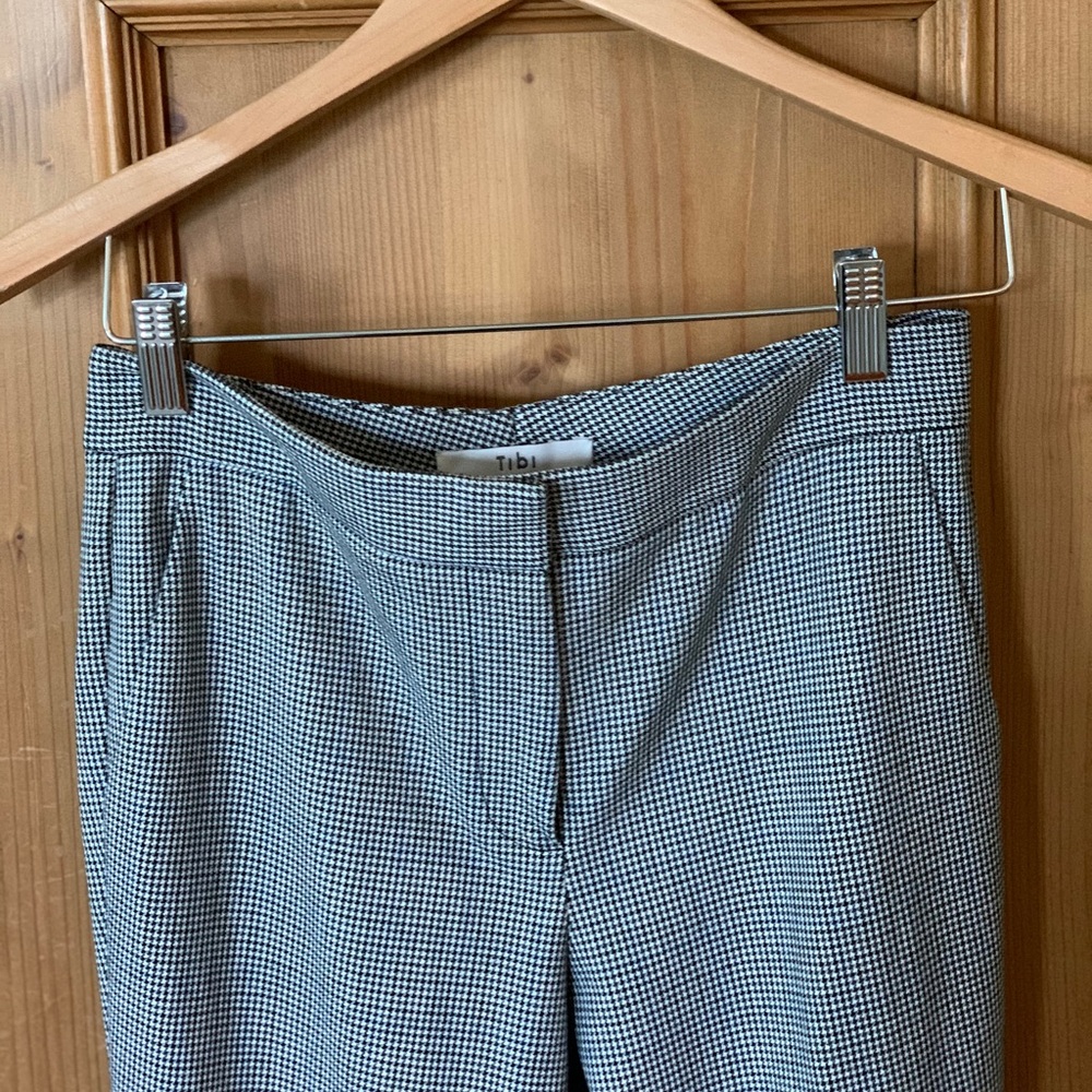 Tibi plaid wide leg trousers